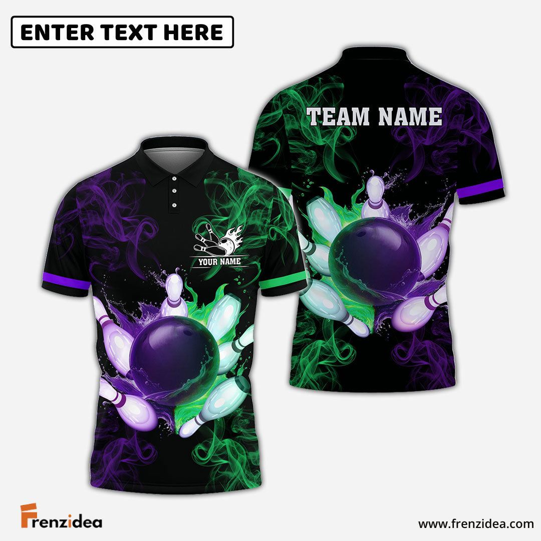 Frenzidea Bowling And Pins Equal Battle Customized Name 3D Shirt (4 Colors)