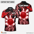 Frenzidea Thunder Power Bowling And Pins Personalized Name Team Name 3D Shirt