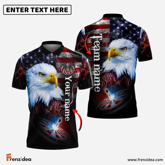 Frenzidea USA Eagle Darts Personalized Name, Team Name 3D Shirt