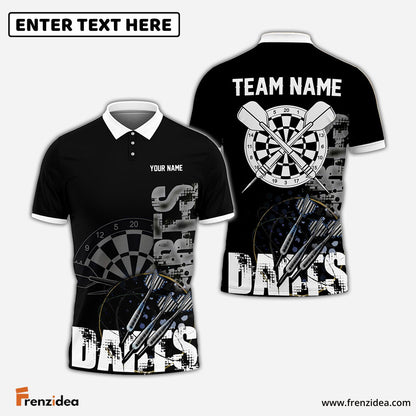 Frenzidea Darts Black Stylist Pro Personalized Name 3D Shirt