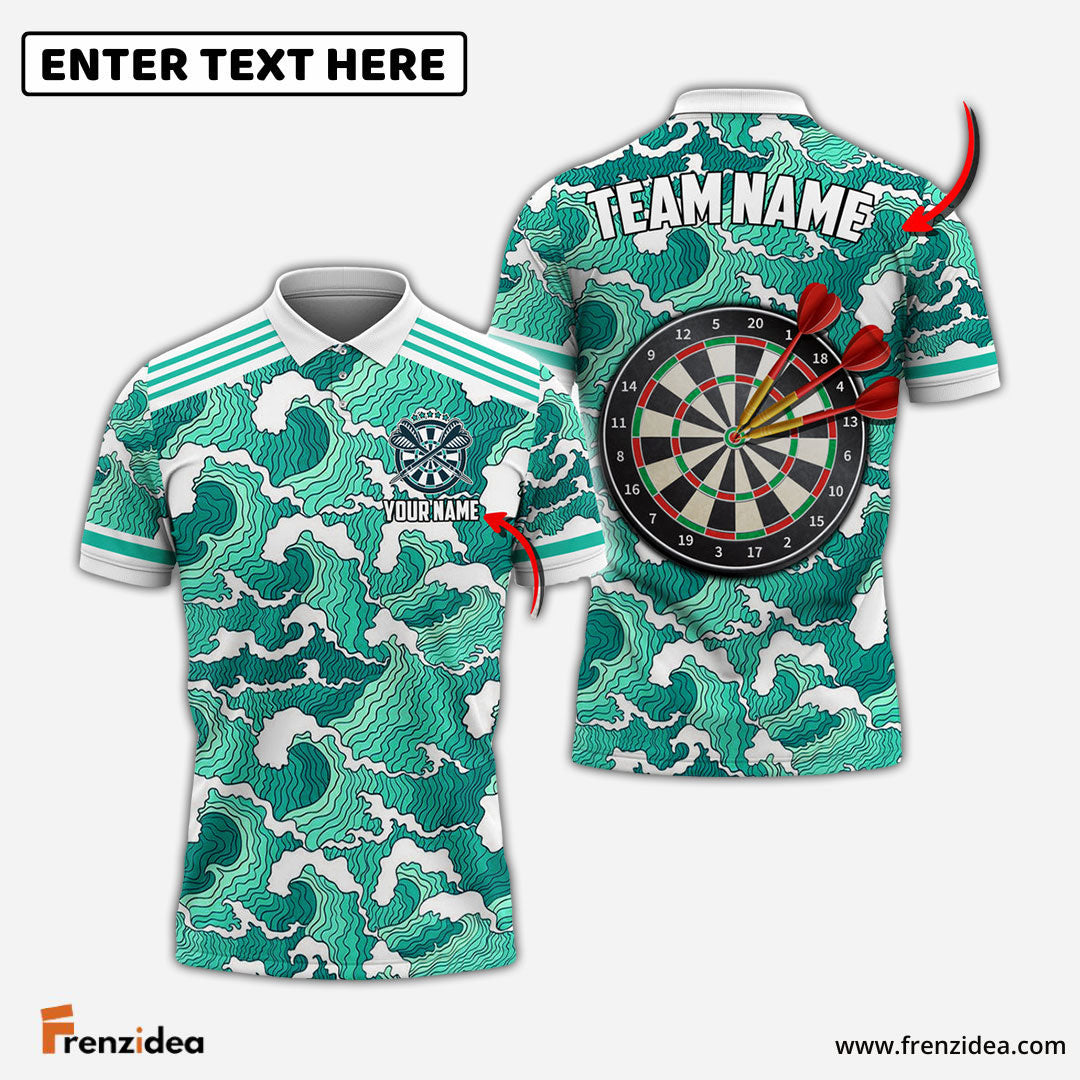 Frenzidea Darts Tsunami Personalized Name, Team Name 3D Shirt (4 Colors)