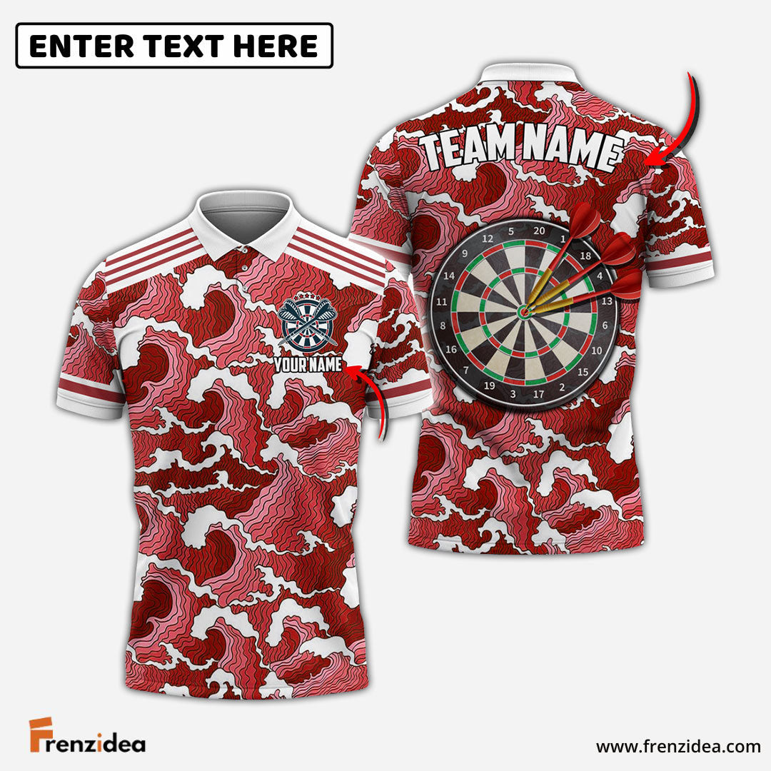 Frenzidea Darts Tsunami Personalized Name, Team Name 3D Shirt (4 Colors)