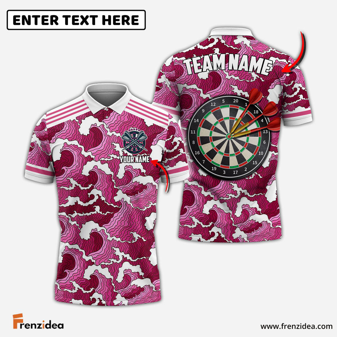 Frenzidea Darts Tsunami Personalized Name, Team Name 3D Shirt (4 Colors)