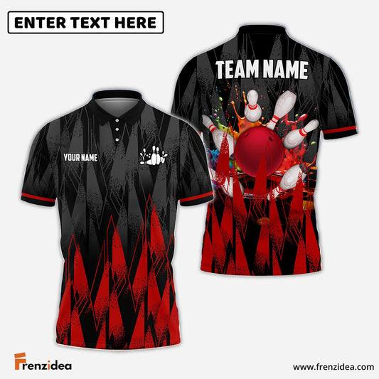 Frenzideas Bowling And Pins Sword Legend Customized Name, Team Name 3D Shirt (4 Colors)