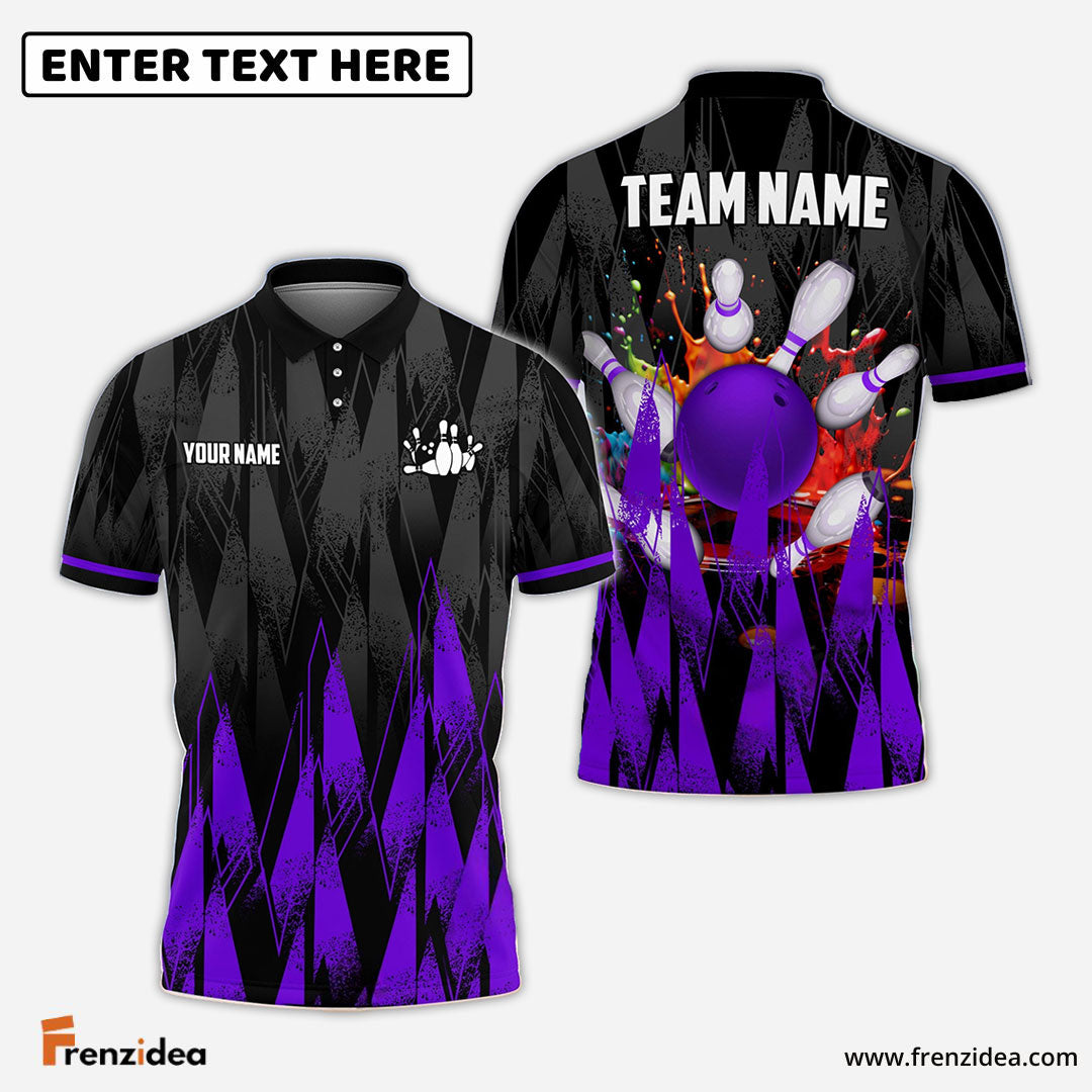 Frenzideas Bowling And Pins Sword Legend Customized Name, Team Name 3D Shirt (4 Colors)