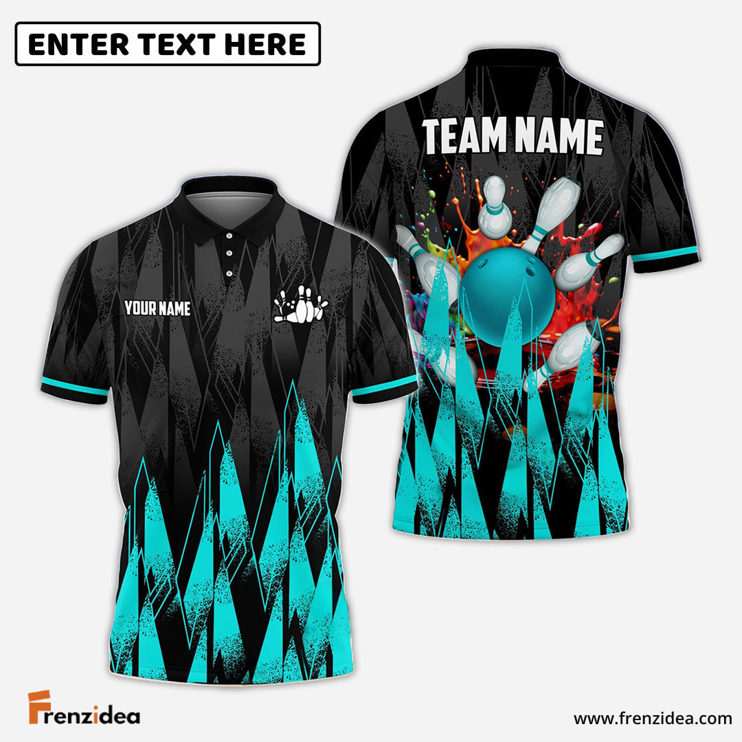 Frenzideas Bowling And Pins Sword Legend Customized Name, Team Name 3D Shirt (4 Colors)