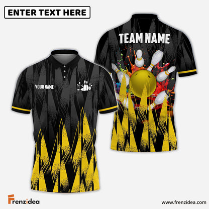 Frenzideas Bowling And Pins Sword Legend Customized Name, Team Name 3D Shirt (4 Colors)
