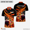Frenzideas Bowling And Pins Broken Pattern Customized Name, Team Name 3D Shirt (4 Colors)