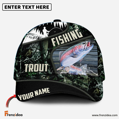 Frenzidea Green Fresh Water Personalized Fishing Classic Cap