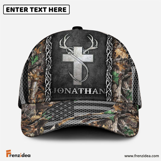 Frenzidea Personalized Name Fishing Hunting Cap (7 Colors)