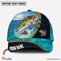 Frenzidea Personalized Cool Bass Fishing Blue Cap