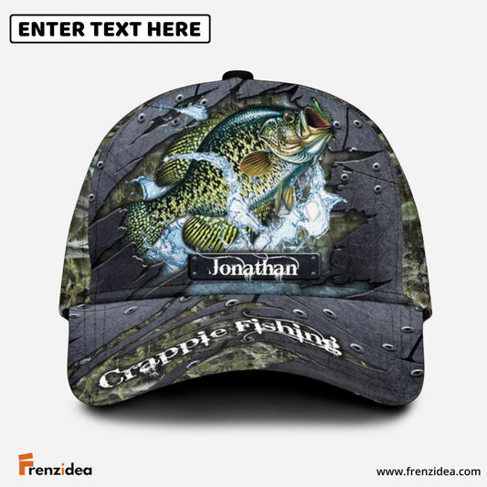 Frenzidea Personalized Crappie Fishing Cap