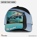 Frenzidea Personalized Salmon Fishing Net Pattern Blue Cap