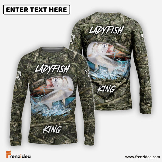 Frenzidea Ladyfish Fishing Lure Camouflage Custom Name Shirts