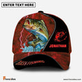 Frenzidea  Personalized Bass Fishing Red Cap