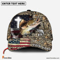 Frenzidea Personalized Walleye Cross Camo Fishing Classic Cap