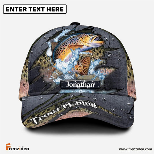 Frenzidea Personalized Trout Fishing G&G Cap
