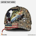 Frenzidea Personalized Bass Cross Camo Fishing Classic Cap