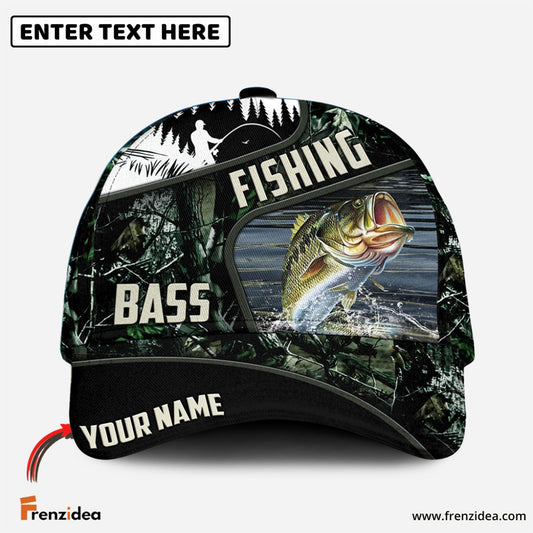 Frenzidea Green Fresh Water Personalized Fishing Classic Cap