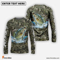 Frenzidea Crappie Fishing Camouflage Custom Name Shirts