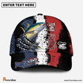 Frenzidea Tuna Fishing Paint Scratch American Flag Personalized Cap