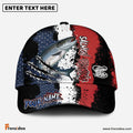 Frenzidea Salmon Fishing Paint Scratch American Flag Personalized Cap