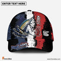 Frenzidea Marlin Fishing Paint Scratch American Flag Personalized Cap