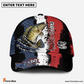 Frenzidea Crappie Fishing Paint Scratch American Flag Personalized Cap