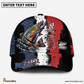 Frenzidea Trout Fishing Paint Scratch American Flag Personalized Cap