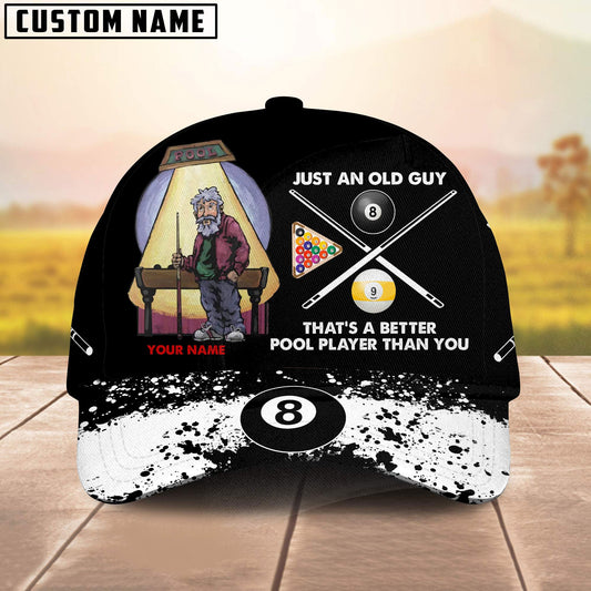 Frenzidea Billiard Lover Personalized Name 3D Over Printed Cap
