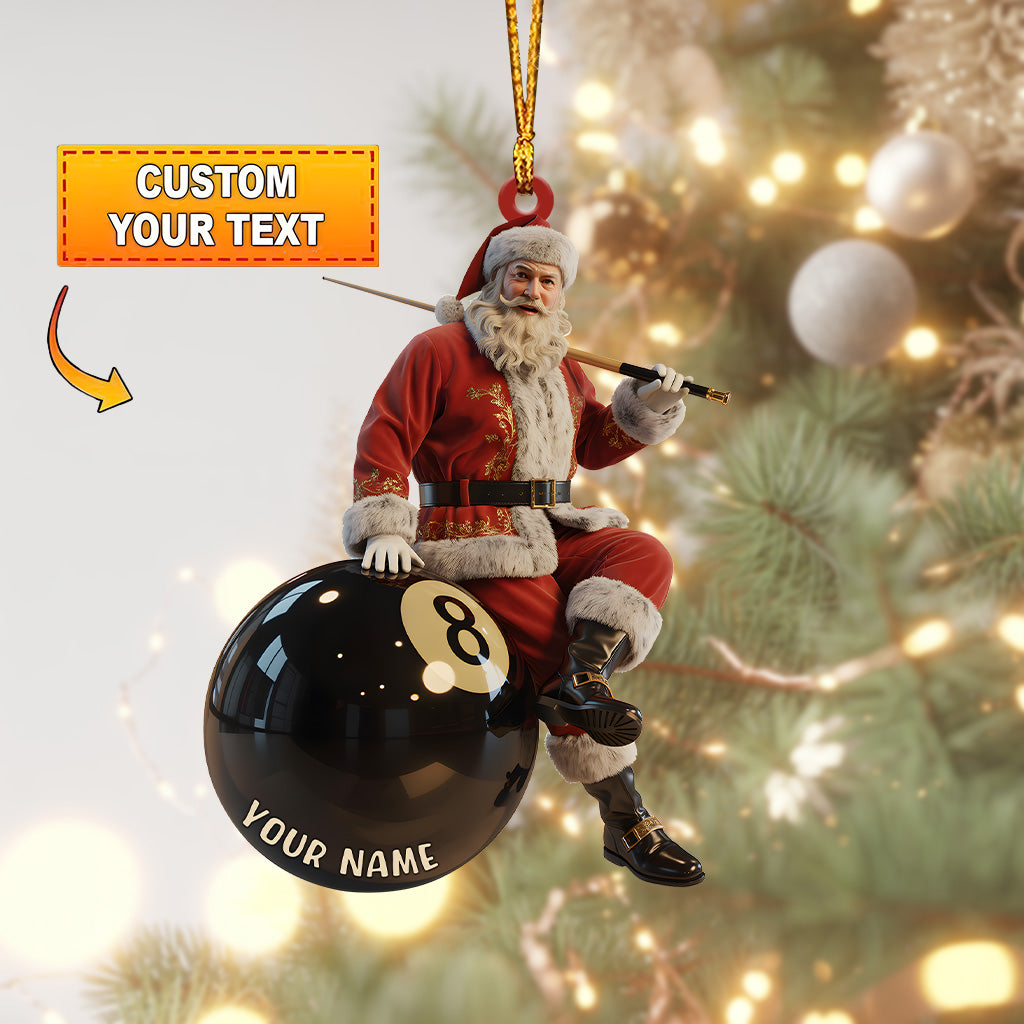 Frenzidea Pool Player Santa Ornament