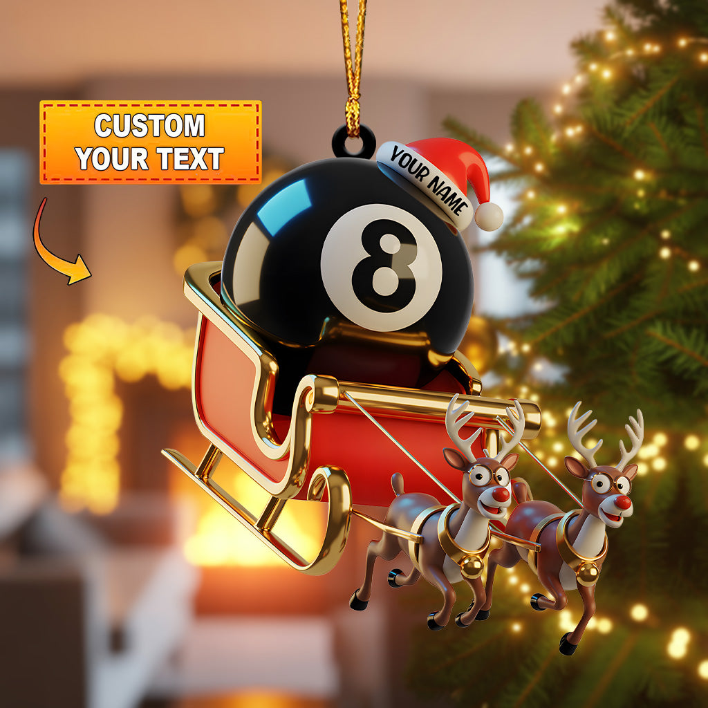 Frenzidea 8-Ball Sleigh Christmas Ornament