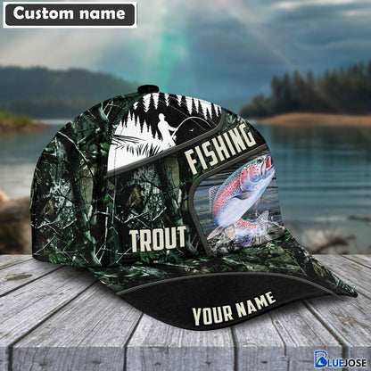 Frenzidea Green Fresh Water Personalized Fishing Classic Cap