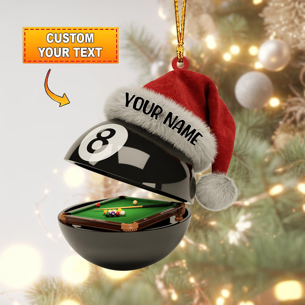 Frenzidea 8-Ball Pool Table Christmas Ornament