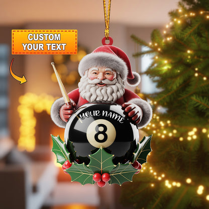 Frenzidea Santa 8-Ball Christmas Ornament