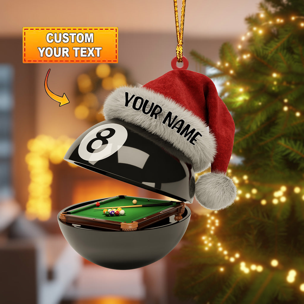 Frenzidea 8-Ball Pool Table Christmas Ornament