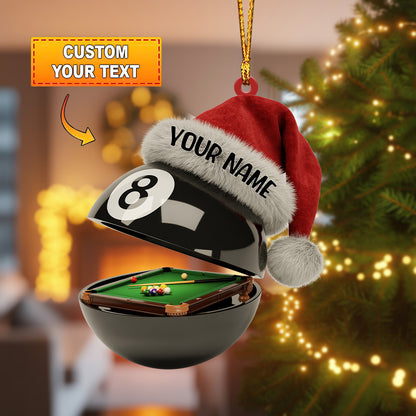 Frenzidea 8-Ball Pool Table Christmas Ornament