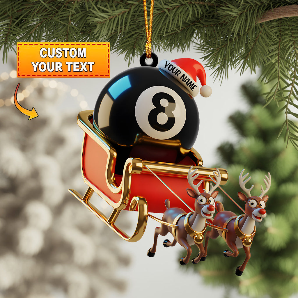 Frenzidea 8-Ball Sleigh Christmas Ornament
