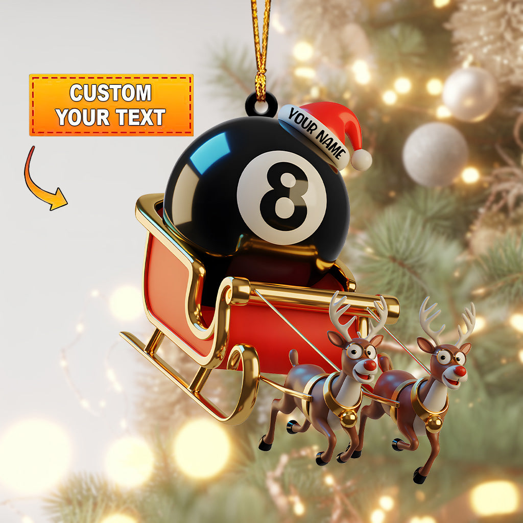 Frenzidea 8-Ball Sleigh Christmas Ornament