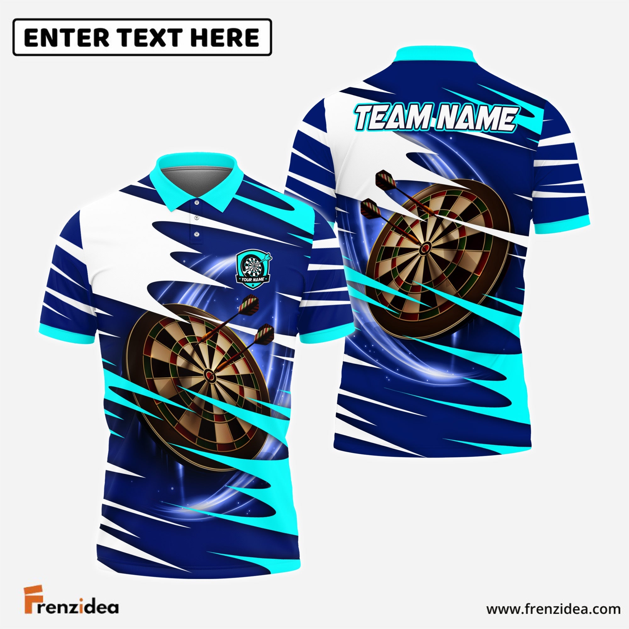 Frenzidea Darts Ribbon Color Personalized Name, Team Name 3D Shirt (4 Colors)