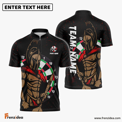 Frenzidea Darts Spartan Personalized Name, Team Name 3D Shirt (4 Colors)