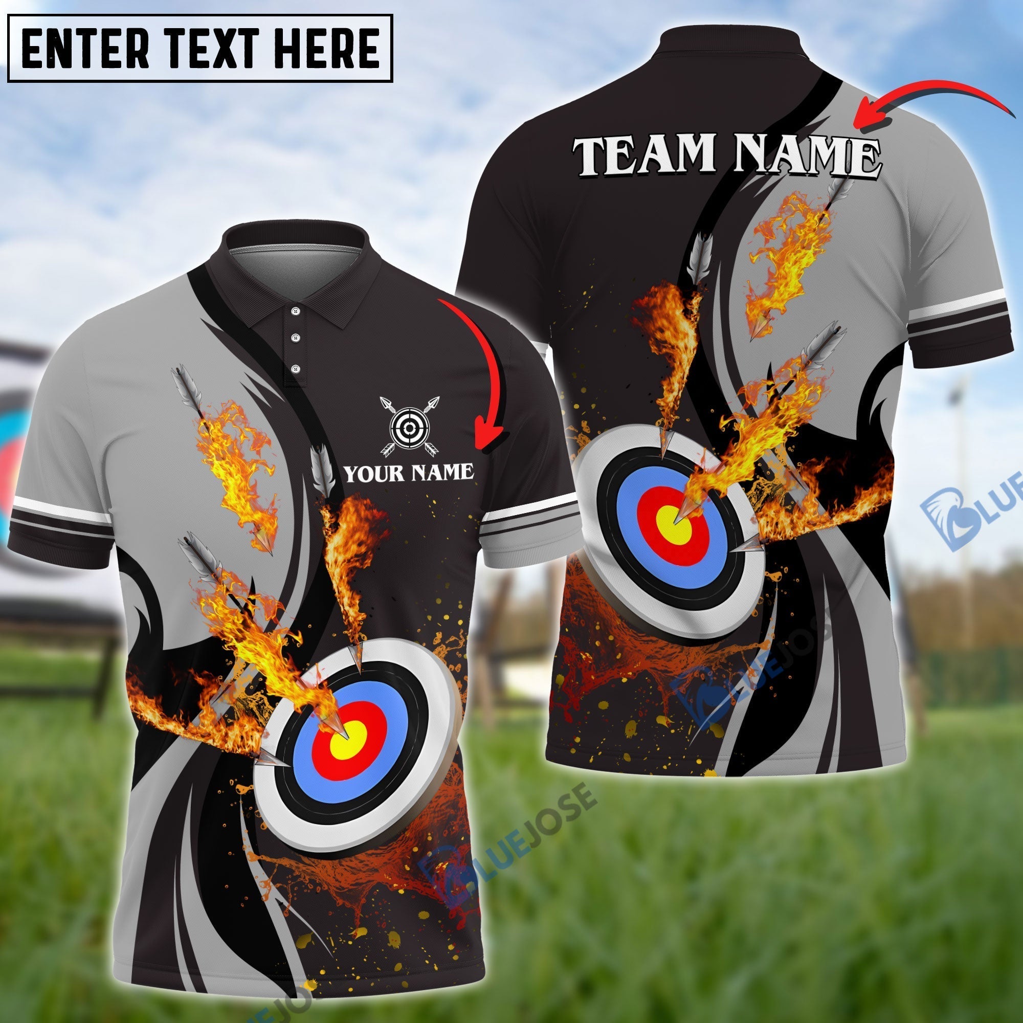 Frenzidea Archery Water Flow Customized Name 3D Shirt (5 Colors)