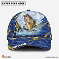 (12 Breeds) Frenzidea Frosty Blue Marble Fishing Customized Name 3D Cap