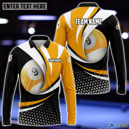 Frenzidea Personalized Name, Team Name Billiard Ball 9 Player 3D Shirt