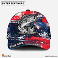 (10 Breeds) Frenzidea Patriotic USA Flag Fishing Customized Name 3D Cap