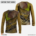 Frenzidea Personalized Flathead Catfish Fishing Jerseys, Catfish Scales   Long Sleeve Fishing Shirts