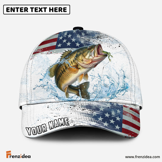 (12 Breeds) Frenzidea Patriot Fishing Hunter Customized Name 3D Cap