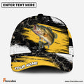 (12 Breeds) Frenzidea Dynamic Yellow Stripe Fishing Customized Name 3D Cap