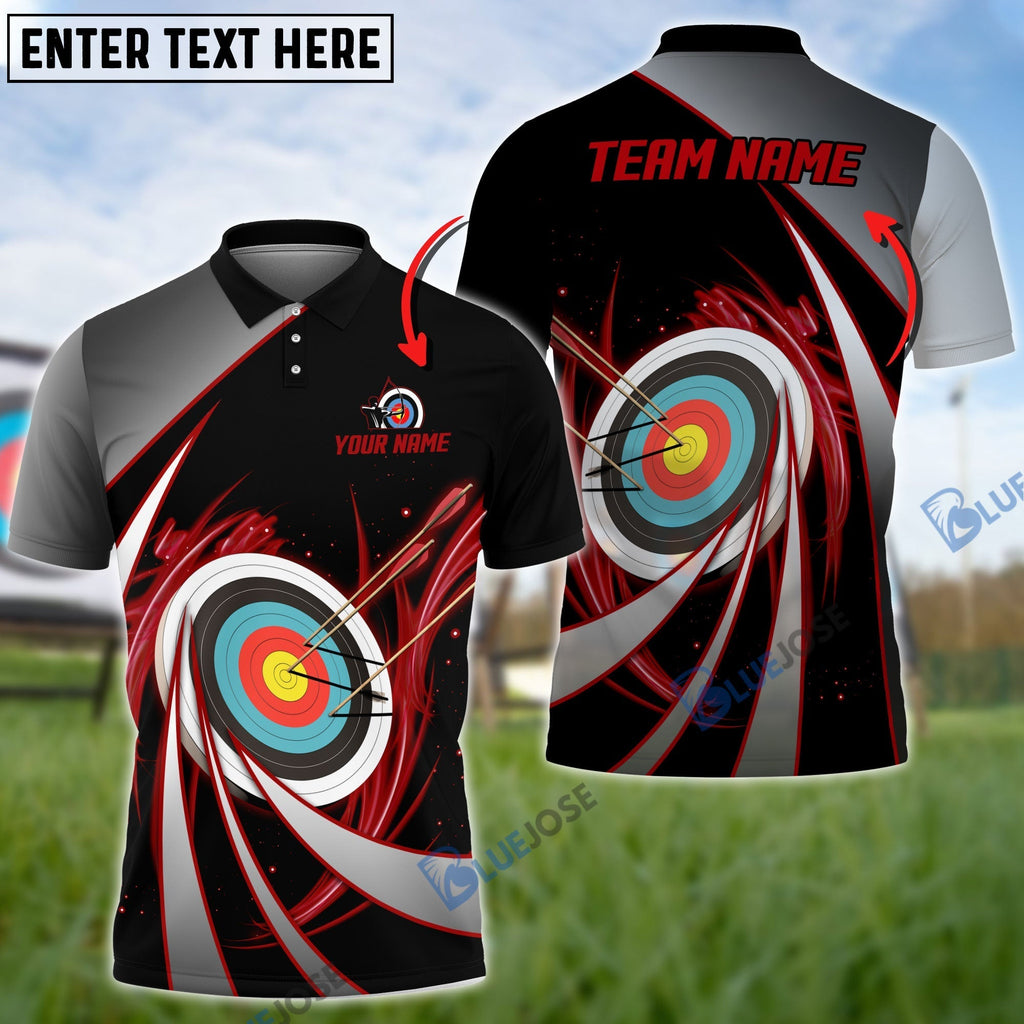 Frenzidea Flame Archery Tornado Pattern Customized Name 3D Shirt (4 Colors)