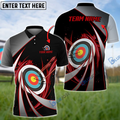 Frenzidea Flame Archery Tornado Pattern Customized Name 3D Shirt (4 Colors)